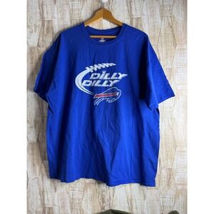 Buffalo Bills Dilly Dilly Football T Shirt Blue Hanes Tagless 2XL